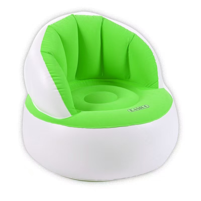 Conjunto Poltrona e Puff Inflável Portátil Descanso Sofá Com Bomba Cadeirão ERT