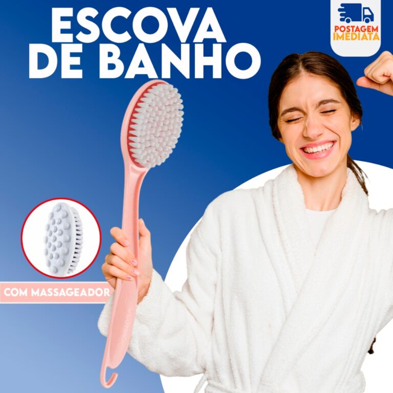 Escova de Banho Dupla Face Rosa Macio Escova de Ch