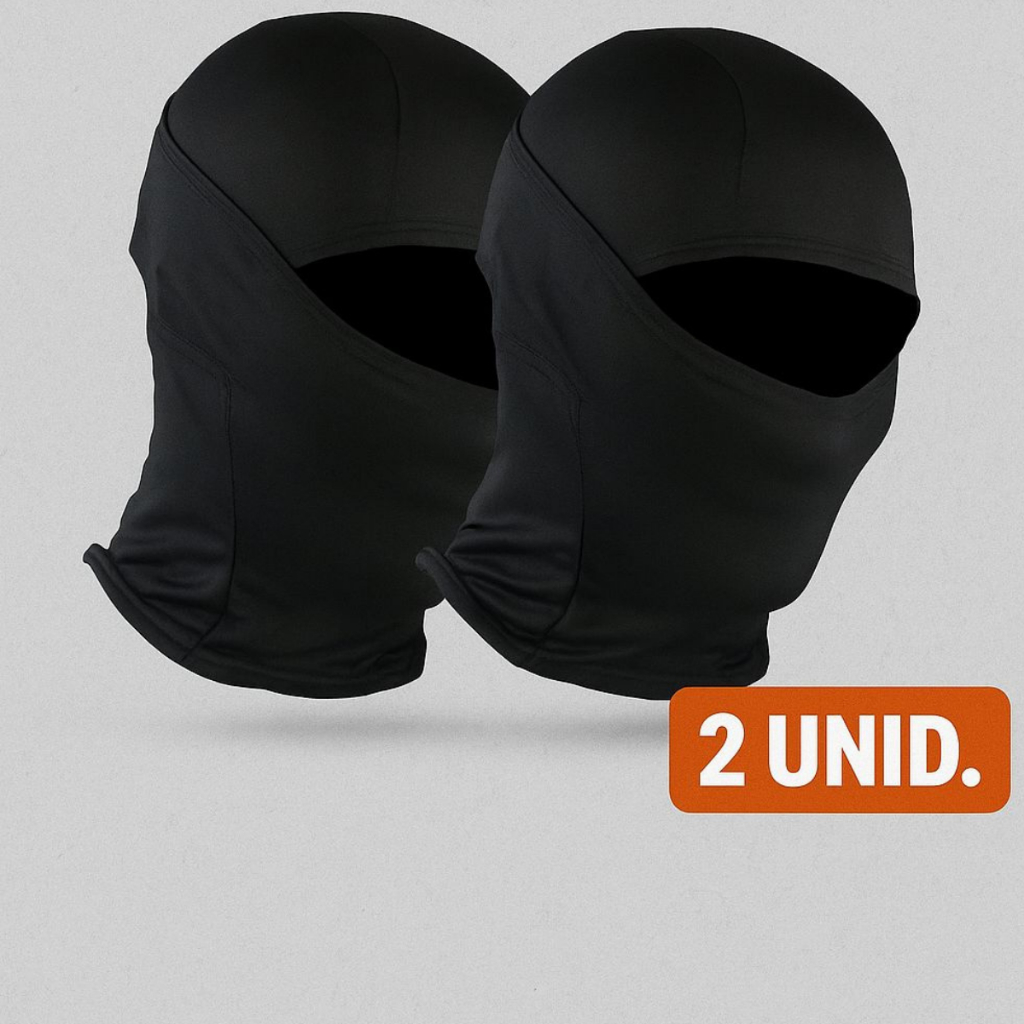 Kit 2 Balaclava Touca Ninja Peluciada Térmica Unissex Máscara Respirável Para Motocicleta Malha De S