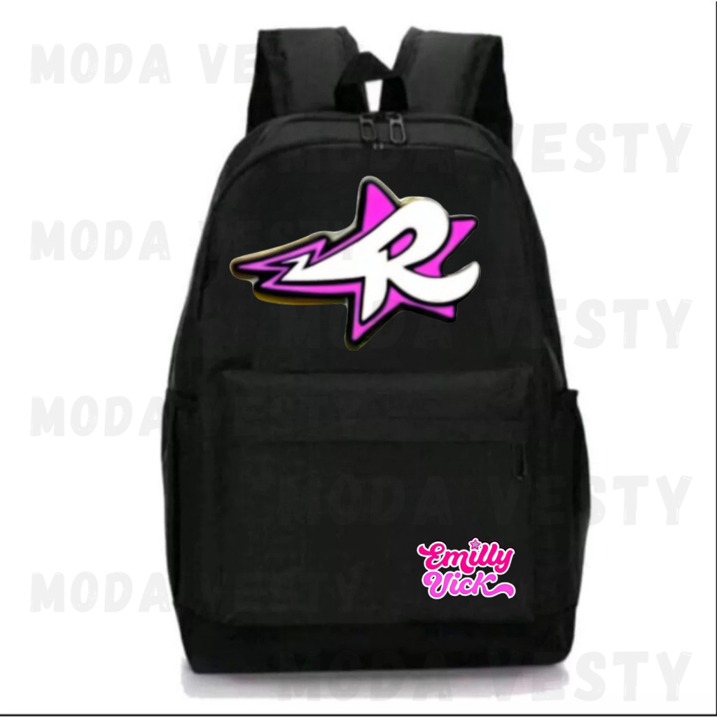 Mochila Escolar Emilly Vick e Njr Bolsa Leve e Reforçada de Nylon Promoçao 2025