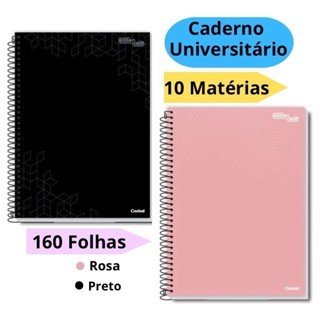 Caderno Universitário Capa Dura 10 Matérias Com 