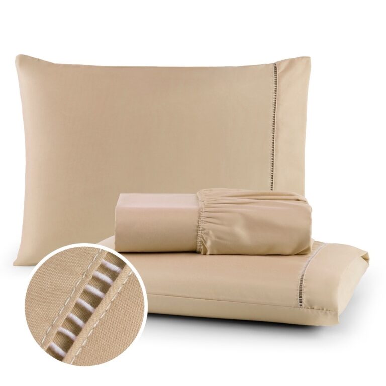 Jogo de Lençol 03 Peças Cama Casal 400 Fios Micr