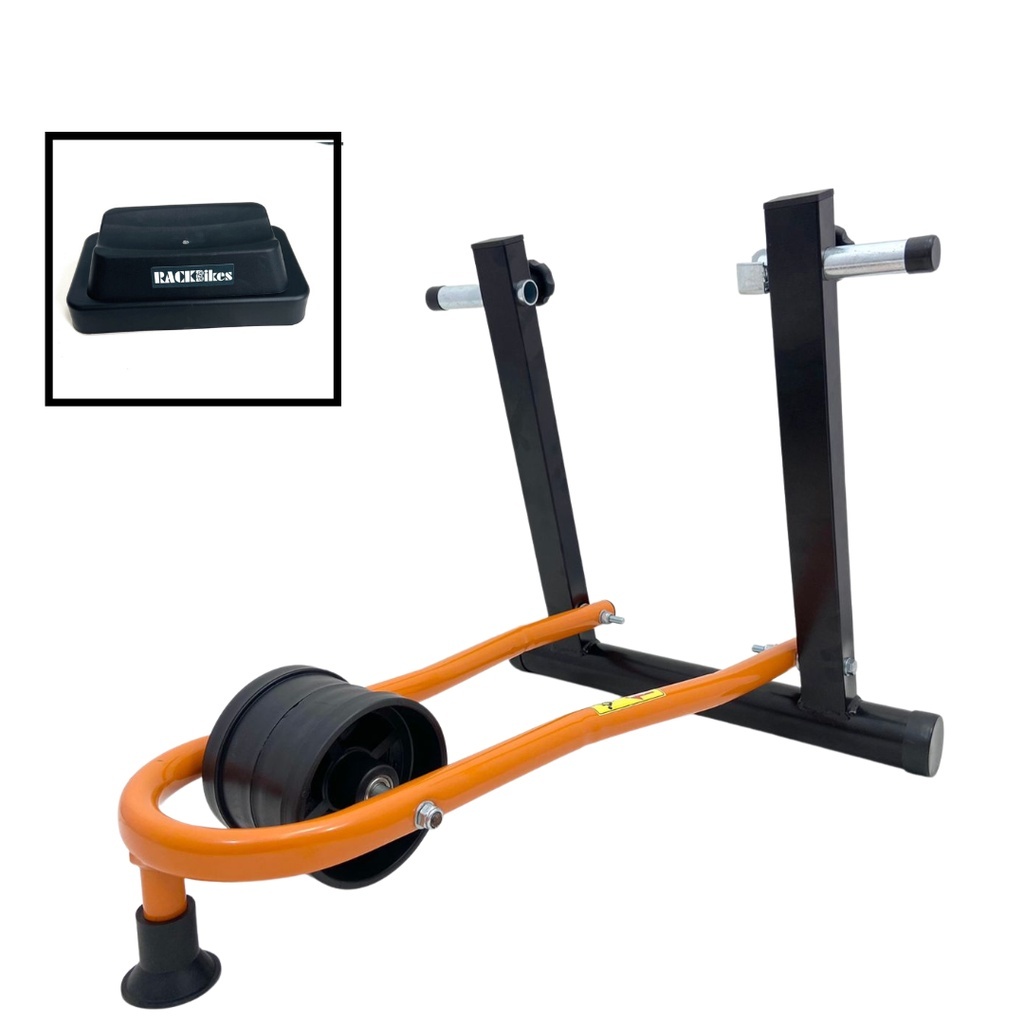 39 – Rolo de Treino + Suporte de PNEU Laranja Ciclismo Aro 20 a 29