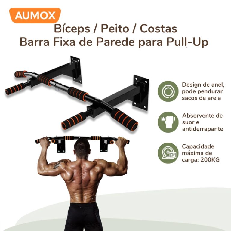 Barra Fixa Parede Crossfit Pull-up Com Gancho Chin
