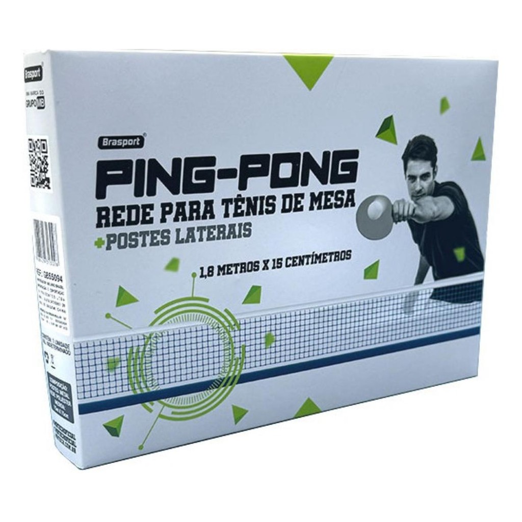 Rede e Suporte para Tenis de Mesa Profissional Padrão Oficial da ITTF (183cm X 15,25cm)