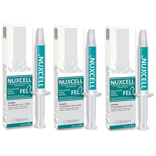 Kit 3 Nuxcell Fel Imunidade Suplemento Vitamínico