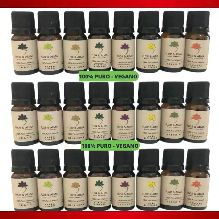 Óleo Essencial Para Aromaterapia 100% Puro e Natu