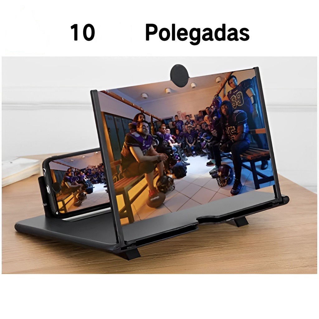 Ampliadora Lente De Aumento Tela 3d Suporte Dobrável Zoom Celular 10 Polegadas