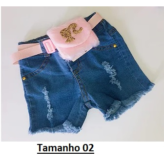 shorts jeans infantil