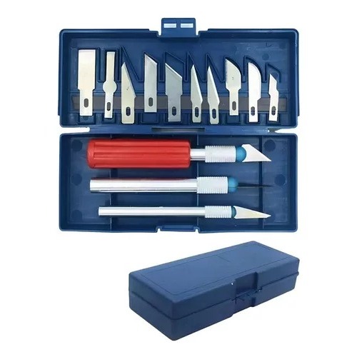 Kit Estilete de Precisao Profissional 13 Laminas J