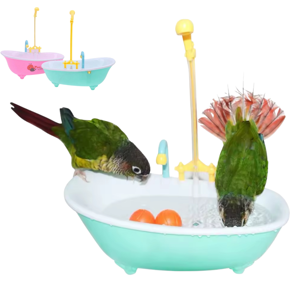 Banheira Para Calopsita Pássaro Banheira De Boneca Com Chuveiro Solta Água de Verdade