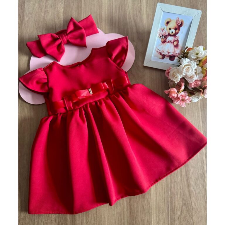 Vestido Infantil Menina Baby Luxo