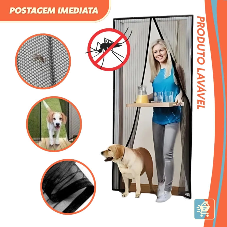 Tela Mosquiteiro Para Porta Proteção Contra Mosq