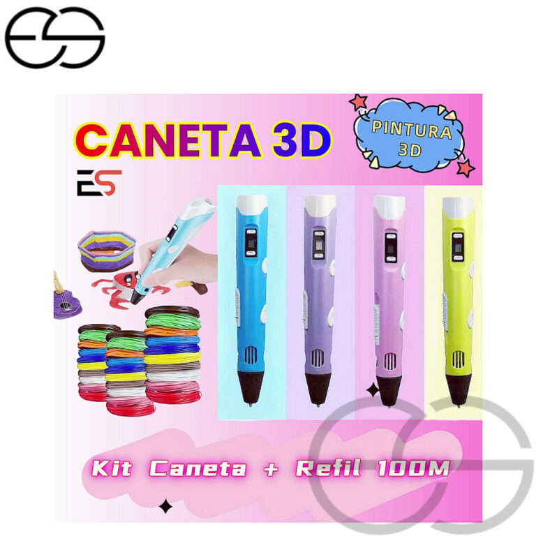 Caneta 3D Impressora Manual Infantil Filamentos 25