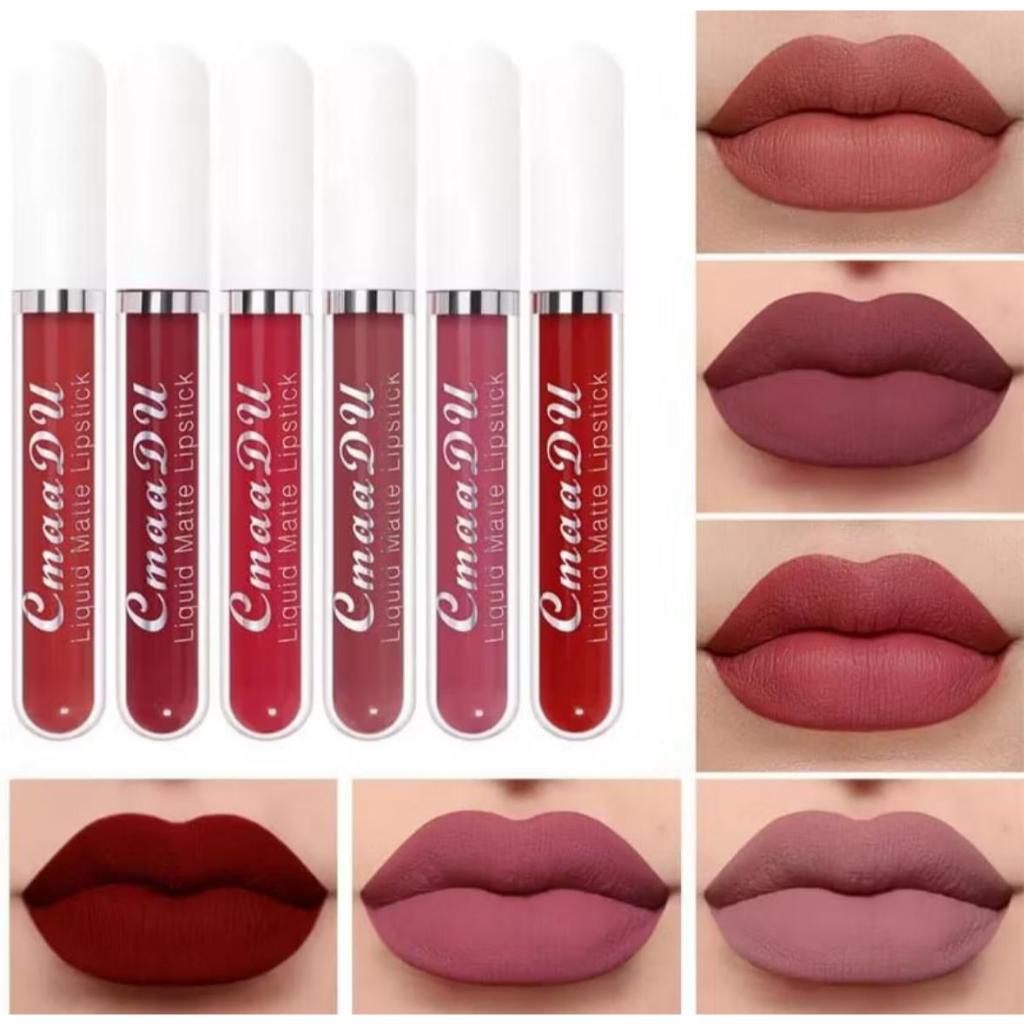 KIT Batom Lip Gloss Mate Longa Duração a prova Dágua Cmaadu