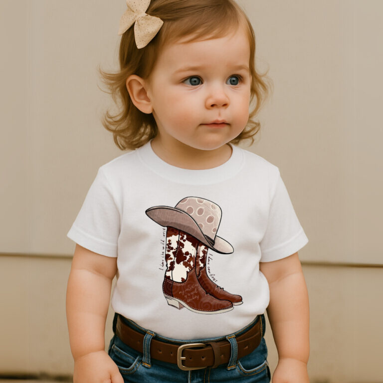 Camiseta Infantil Country Estampa Bota e Chapéu F