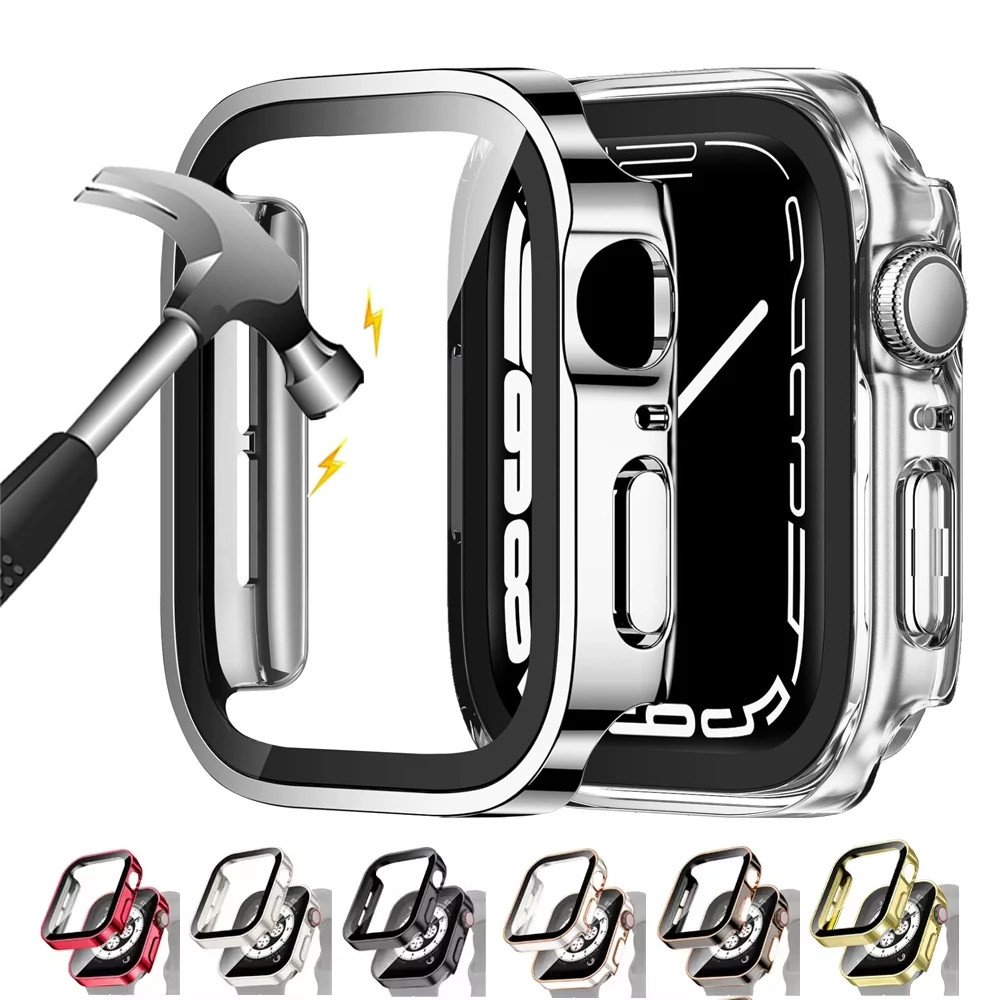Case Capa e Película para Apple Watch Ultra 3 2 Series 11 10 9 8 7 6 5 4 SE de 40mm 44mm 41mm 45mm 4