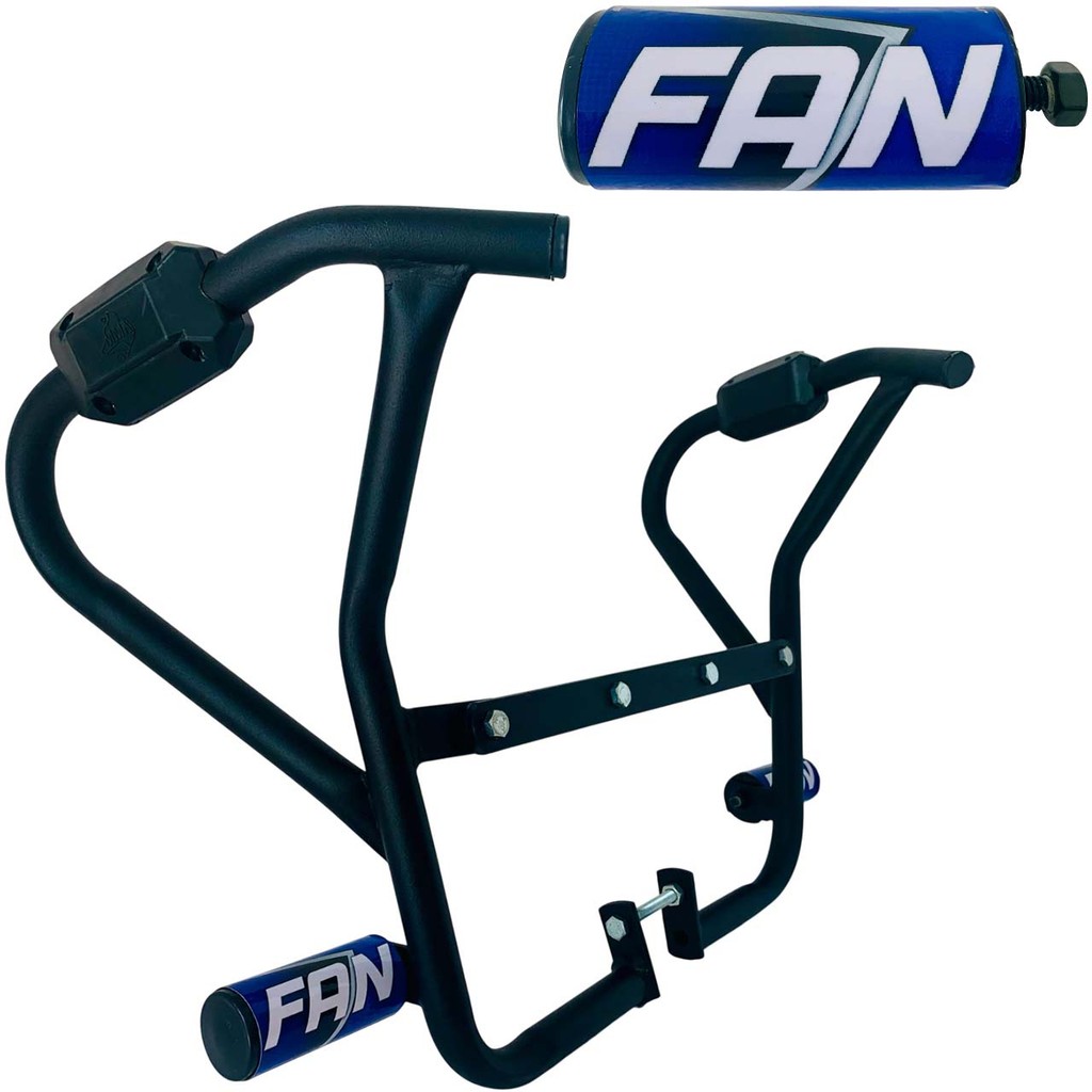 Fan 160 Modelo 2025 Protetor Carenagem Motor Tanque Azul Mata Cachorro com Pedal Slider Moto Honda