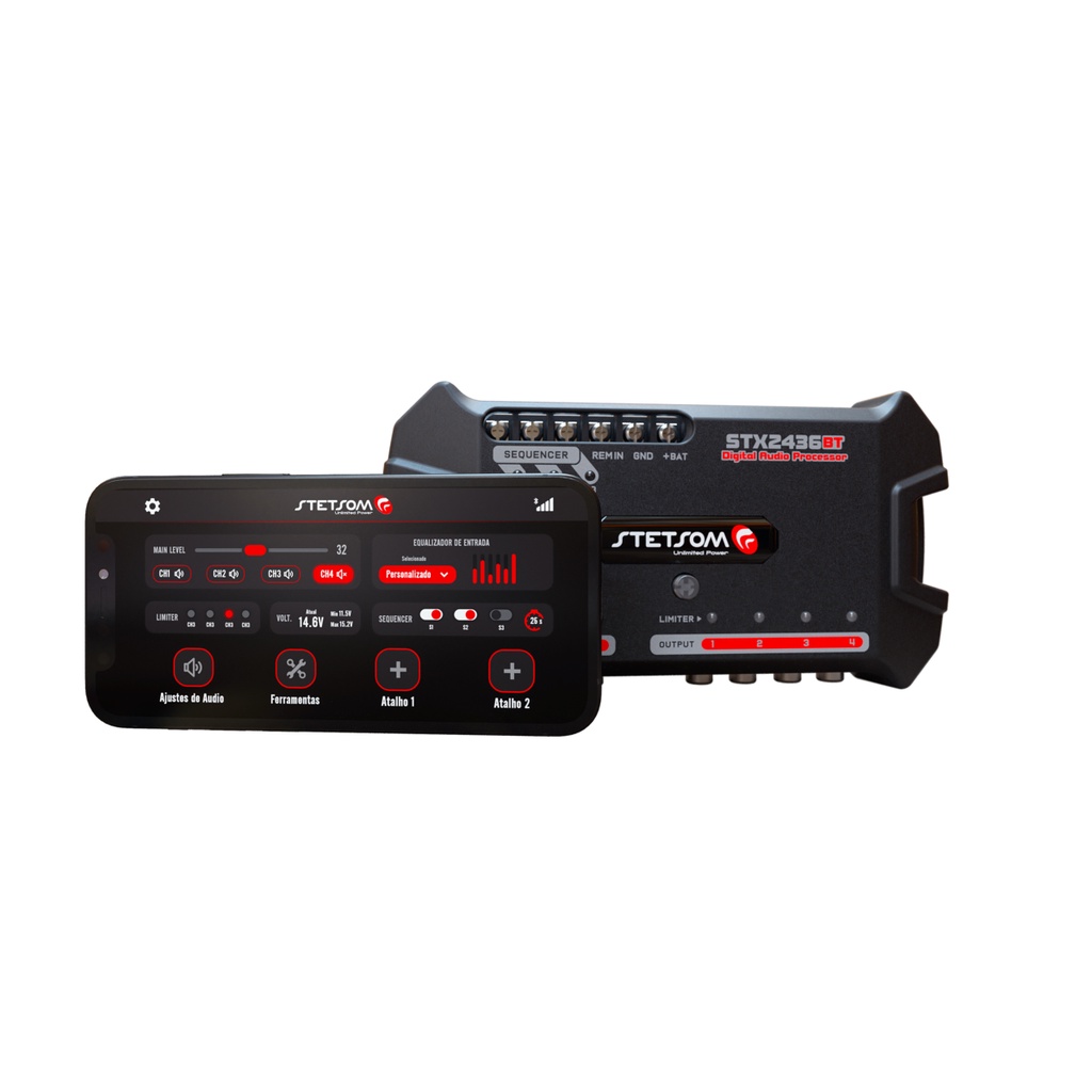 Processador Crossover Digital Stetsom STX2436 BT 5.1 Equalizador