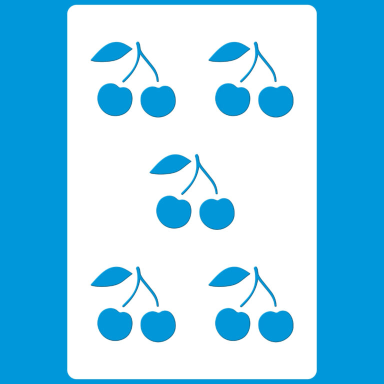 Stencil 8 x 12 Mini Cerejinhas Molde Vazado Pintur