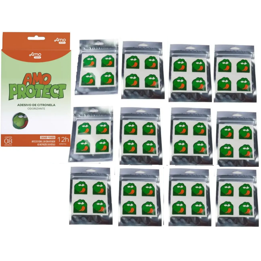 Repelente Adesivo citronela Natural Infantil bebê Sai Mosquito amo protect proteção contra mosquitos