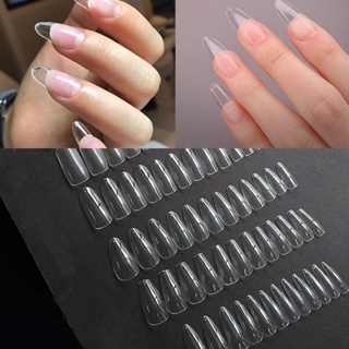 100 UNHAS POSTIÇAS INTEIRAS TRANSPARENTE TIPS AME