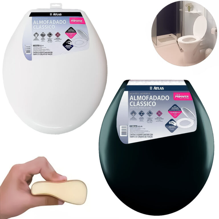Assento Clássico Tampa PVC Vaso Sanitário Privad