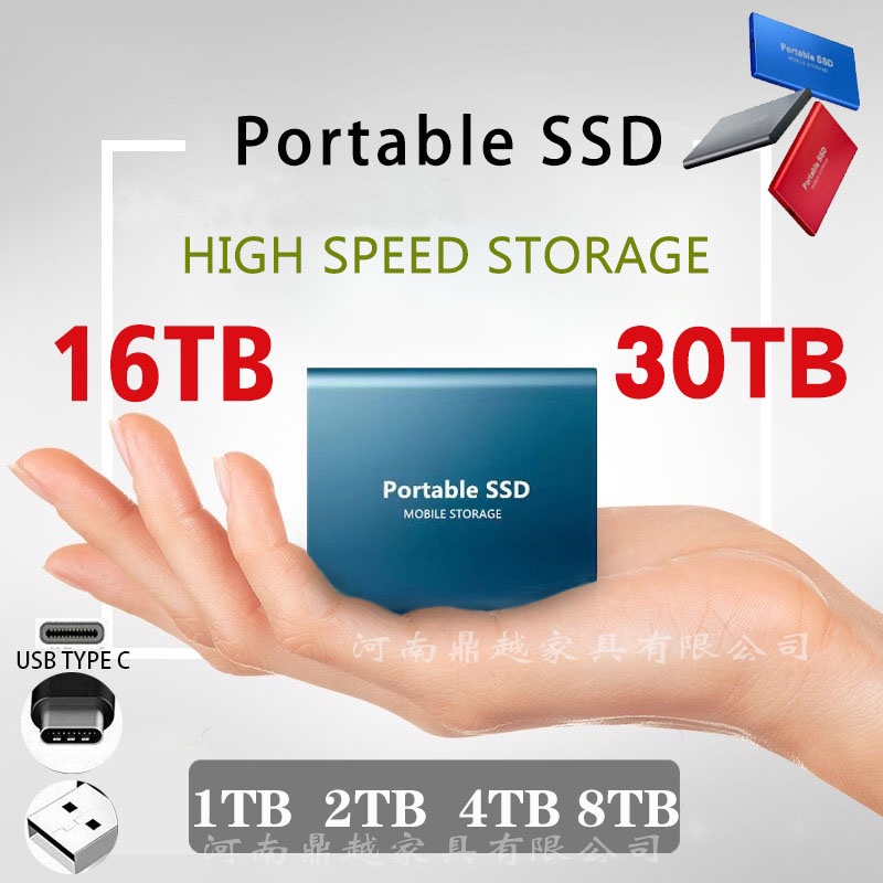 HD Externos SSD  8TB/16TB/30TB  USB3.0 Externo Hard Drive 4TB  Portable Solid State Drive 1TB/2TB Di