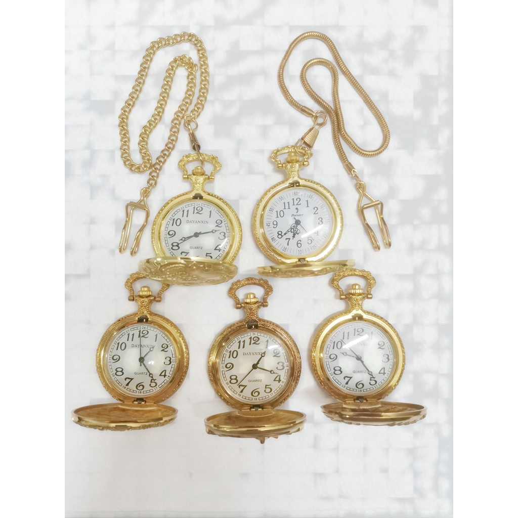 Relógio de bolso unissex ouro/prata vintage retrô luxo modelo exclusivo remessa aleatória