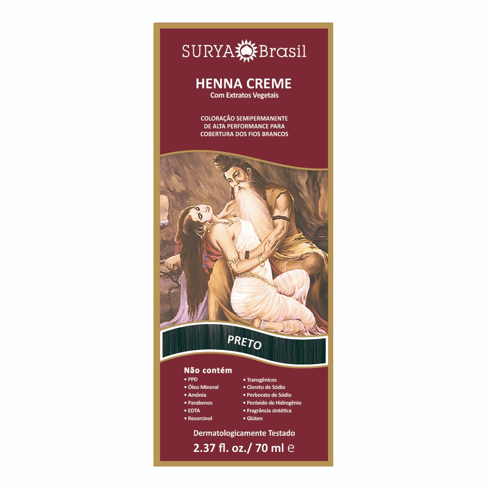 Tintura Surya Brasil Creme Henna Creme 15 Tonalidades