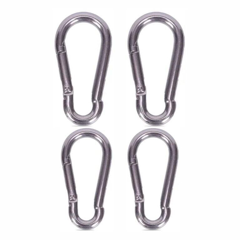 Kit 4 Mosquetão Aço Carbono 8cm 8×80 Trava 