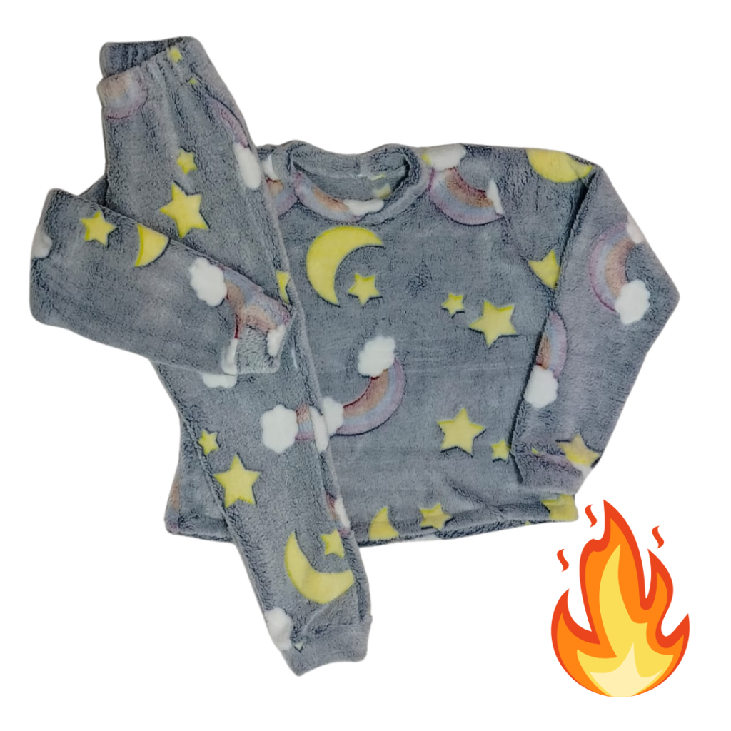 Conjunto Pijama Infantil Super Soft Bem Quentinho Peluciado