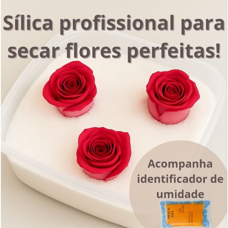 Sílica gel fininha para desidratação de flores , silica para secagem de flores profissional