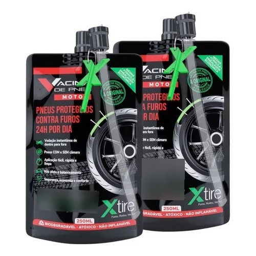 2 Vacinas Anti Furo Pneu Câmara Xtire Moto Yamaha