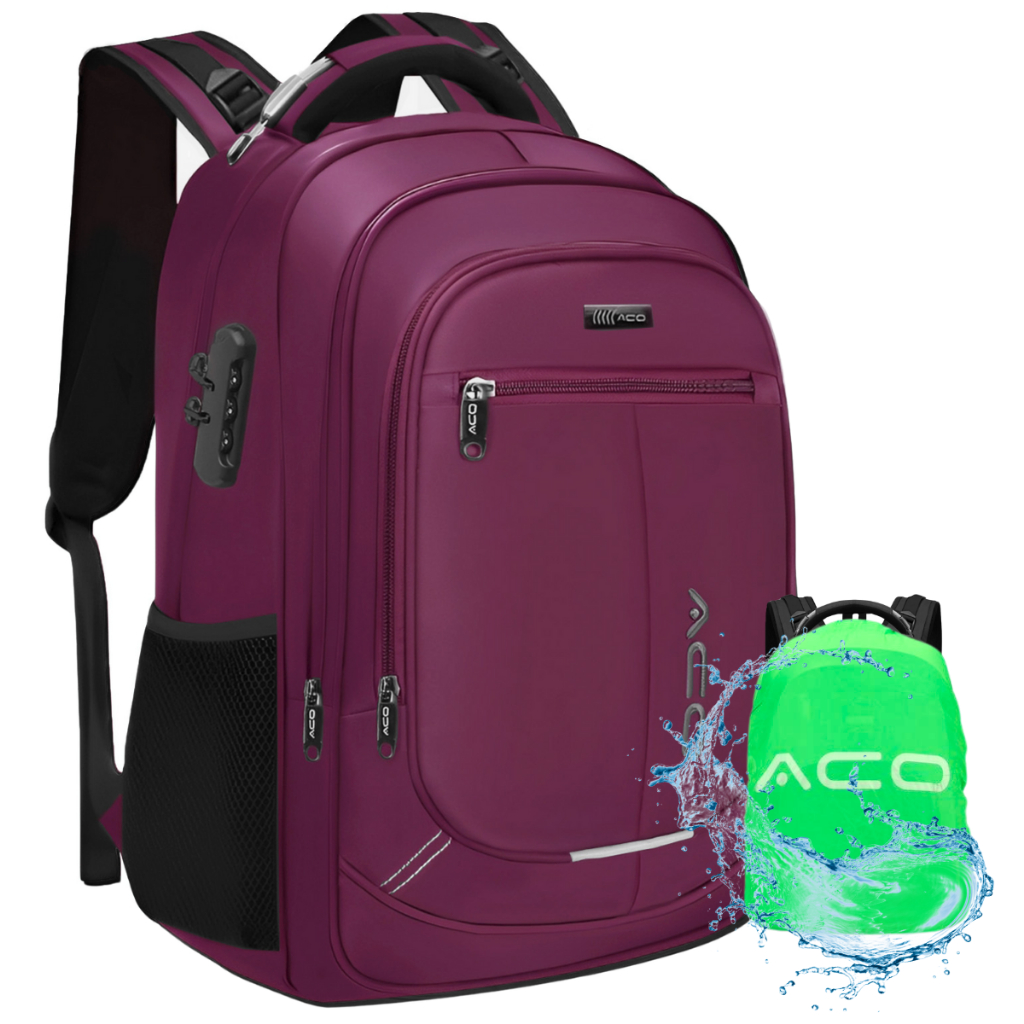 Mochila Masculina Feminina Impermeável Capa de Chuva Escolar Faculdade Viagem Com Cadeado  Saída USB