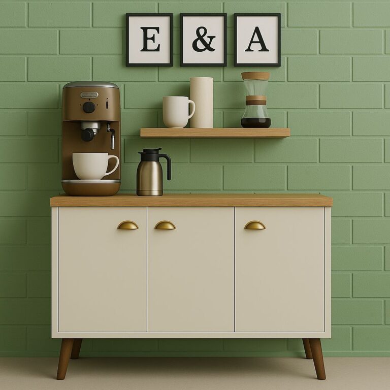 Aparador Buffet EEA 3 Portas com Pés Retro Cantin