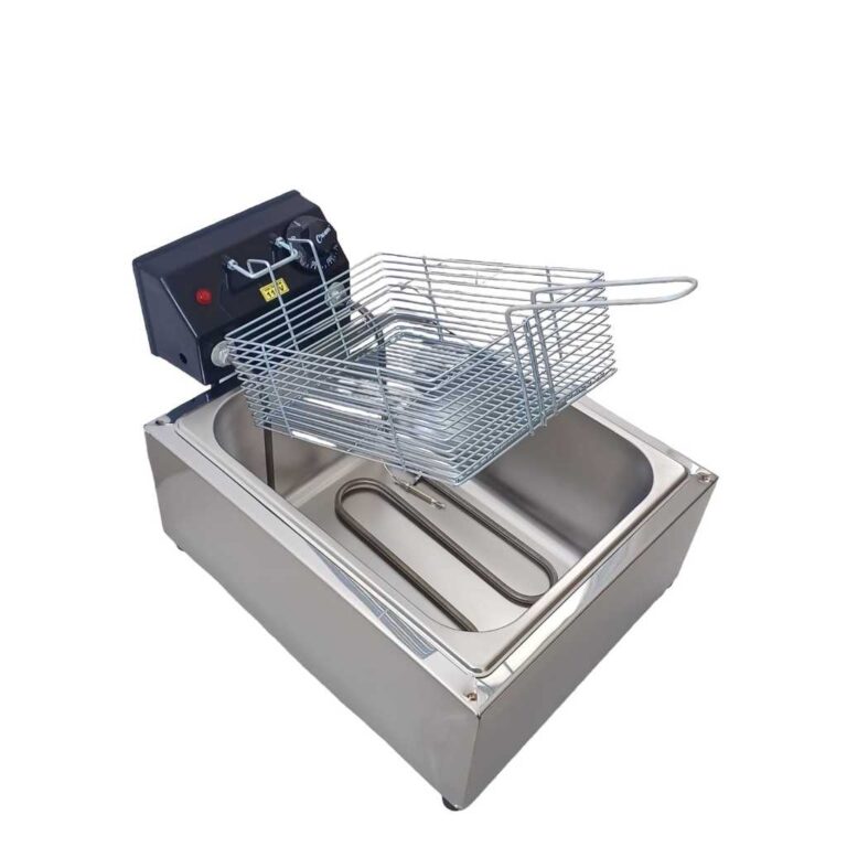 Fritadeira Elétrica 6L 1 cuba em quadrada em inox