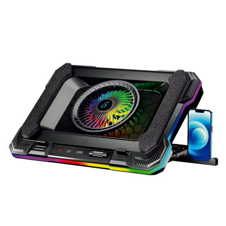 Cooler Notebook RGB Gamer com Ventoinha Turbo Sile