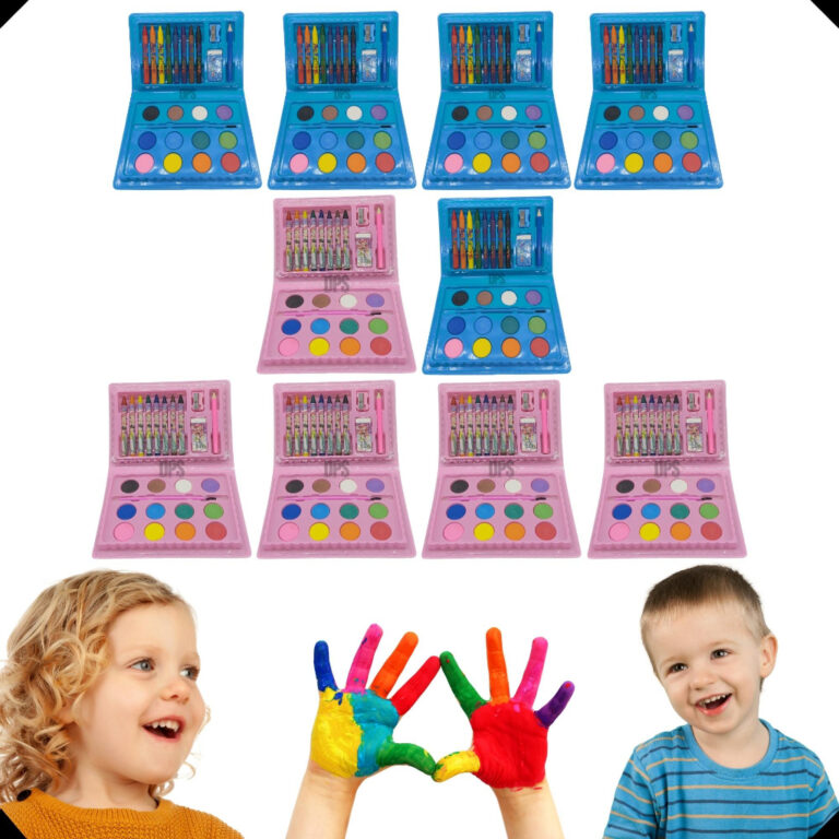Kit 10 Maletas Escolar Pintura Infantil 24 Pçs Gi