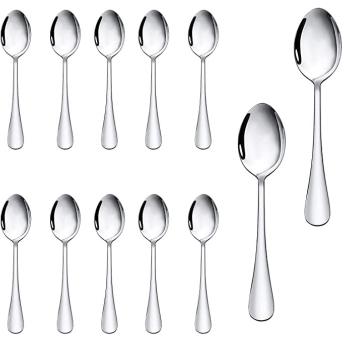 Kit C/24 Colher Sobremessa Inox,Colher De Sobremes