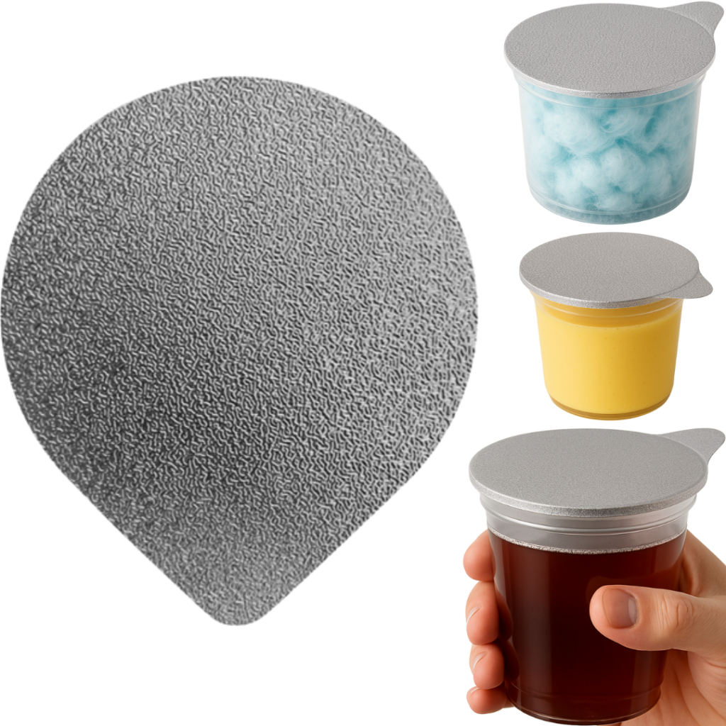 Selo Alumínio 100mm 120mm 150mm  Lacre Térmico p/ Potes, Alimentos Cosméticos Selinho PE, PEAD, PP