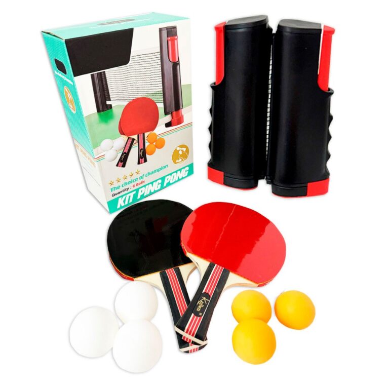 Kit Ping Pong Profissional Raquete Rede Tênis Mes