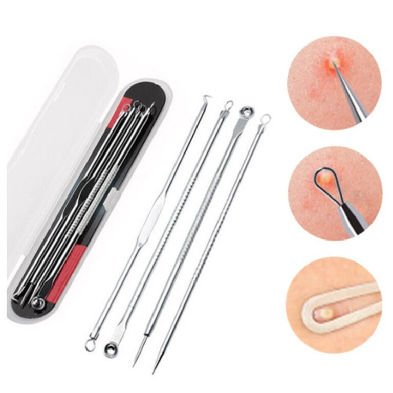 Kit 4 de Ferramentas de Beleza Extrator De Acne Re