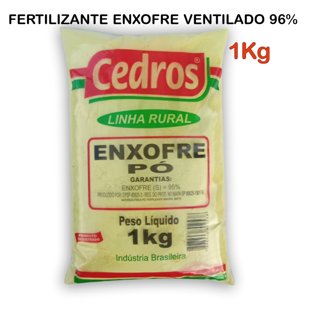 Fertilizante Mineral Enxofre Puro 1 Pacote 1kg Orgânico