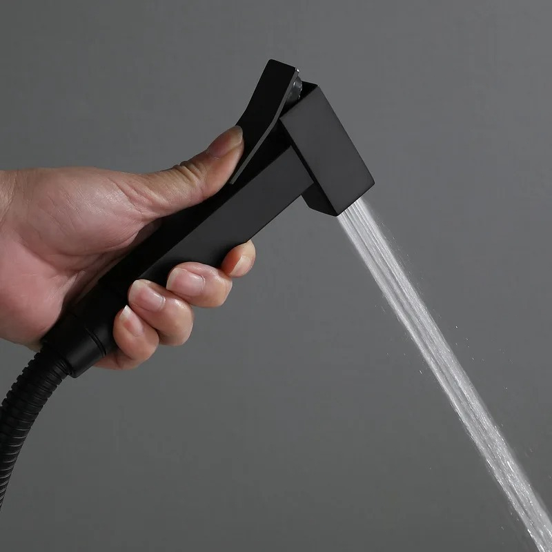 Ducha Higiênica Luxo Chuveirinho Banheiro Metal Black