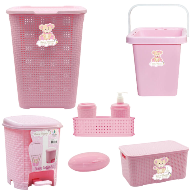 KIT CESTO ROUPAS QUARTO BEBÊ ORGANIZADOR INFANTIL
