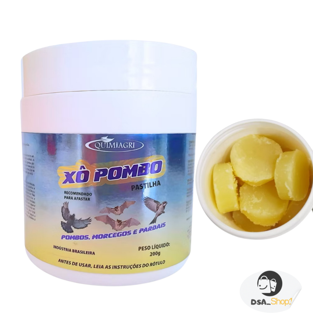 Xô Pombo Espanta Repele Pardais Morcegos Maritacas Pastilhas 200G
