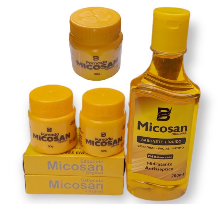 kit micosan 3 pomada 50g  2 sabonete em barra 1 sa
