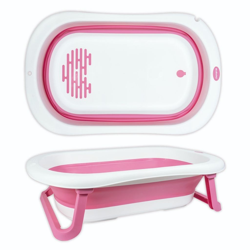 Super Banheira Infantil Dobrável 35L Antiderrapante KaBaby – Rosa