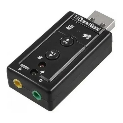 Placa De Som Usb 7.1 Canais Adaptador Audio Fone D